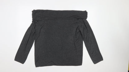 Marks and Spencer Women’s Grey Off Shoulder Long Sleeve Jumper Size 20