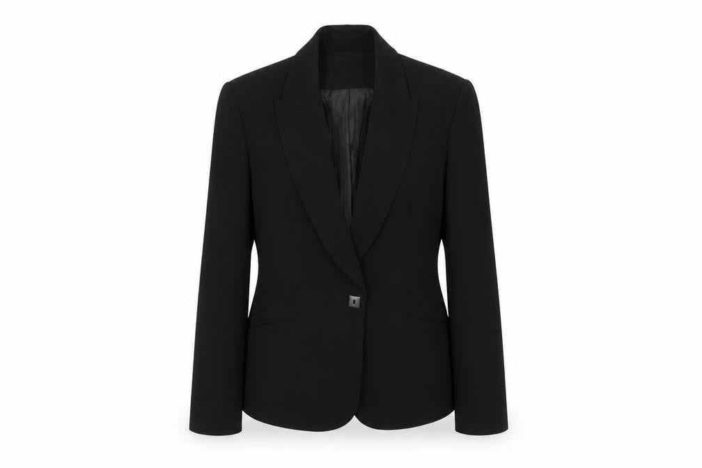 J.Taylor Womens Black Size 10 Single-Breasted Blazer