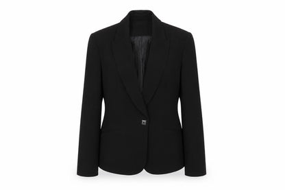 J.Taylor Womens Black Size 10 Single-Breasted Blazer