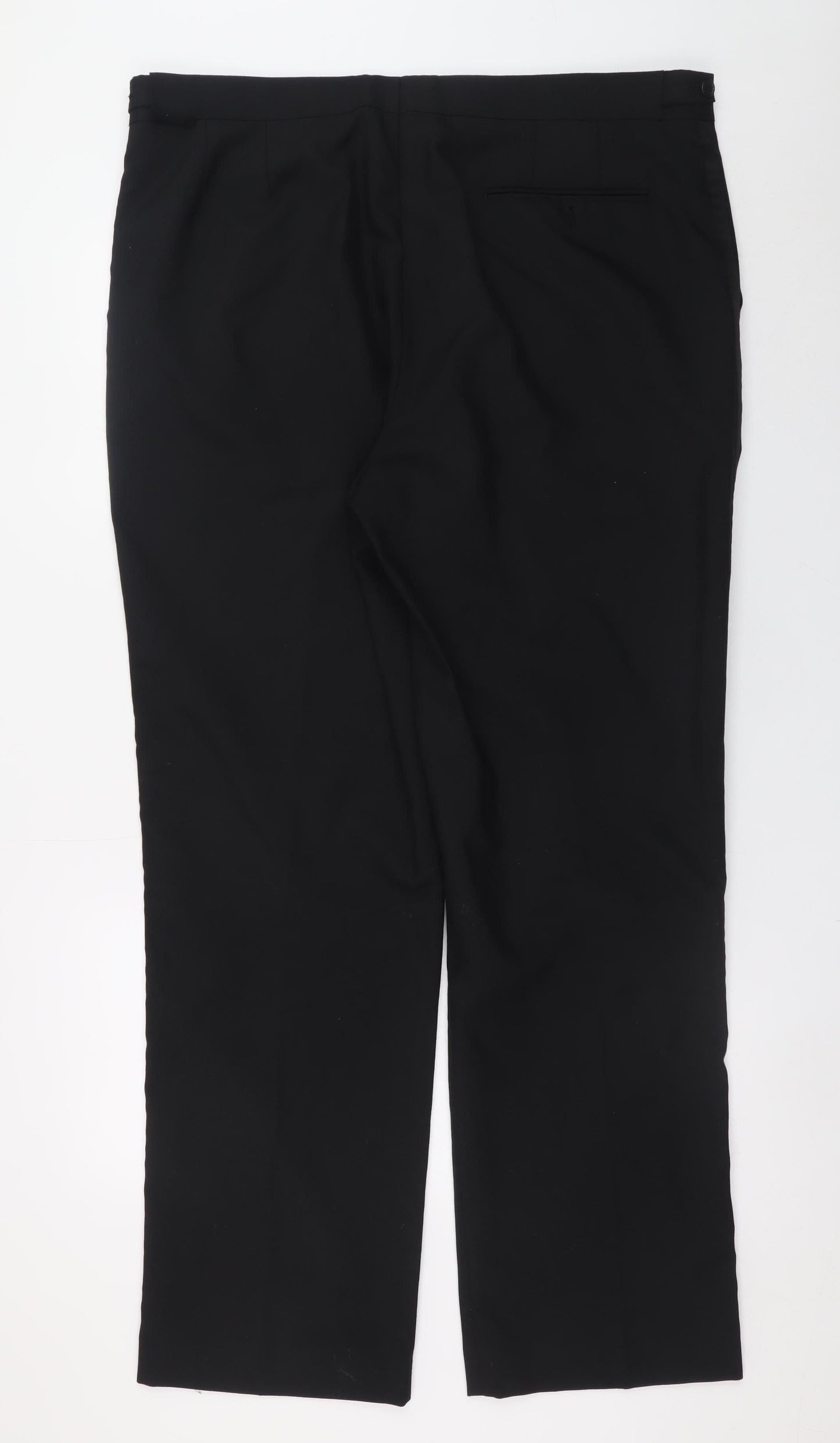 Mens UK Size 40R Charlton Gray Regular Fit Dress Pants Black Trousers