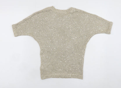 Teens UK Size 8 Tommy Hilfiger Beige Cropped Blouse