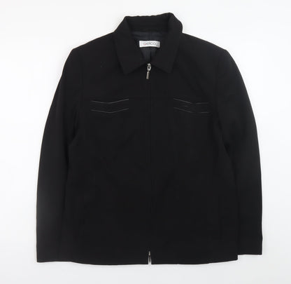 Gelco Womens Black Size 14 Full Zip Collared Jacket