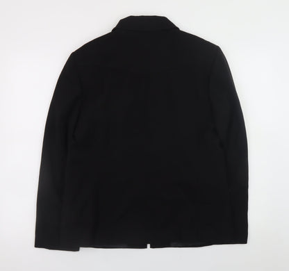Gelco Womens Black Size 14 Full Zip Collared Jacket