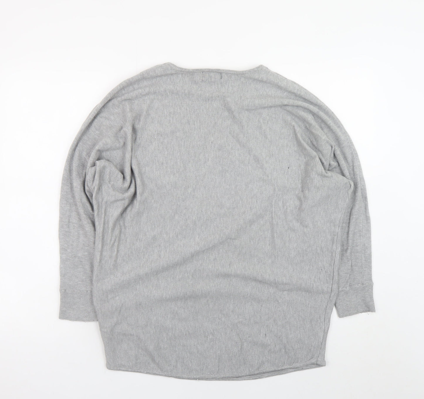 Womens UK Size M/L QED London Grey Pullover Jumper