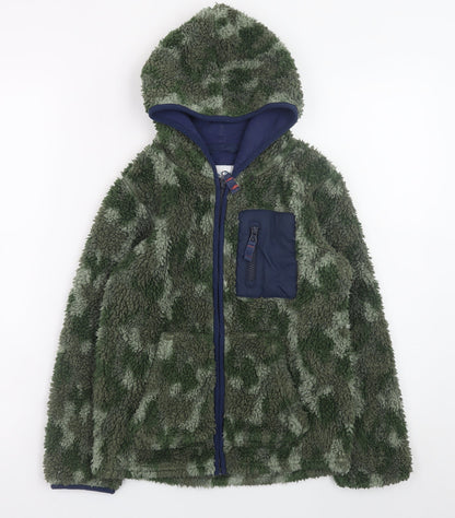 Boys UK Size 8-9 Years FatFace Green Full Zip Hoodie