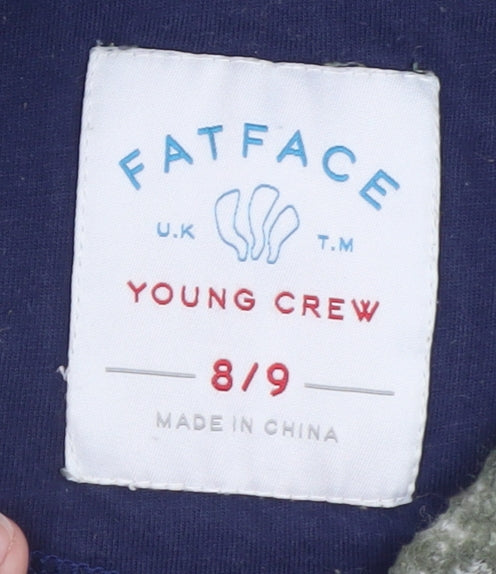 Boys UK Size 8-9 Years FatFace Green Full Zip Hoodie