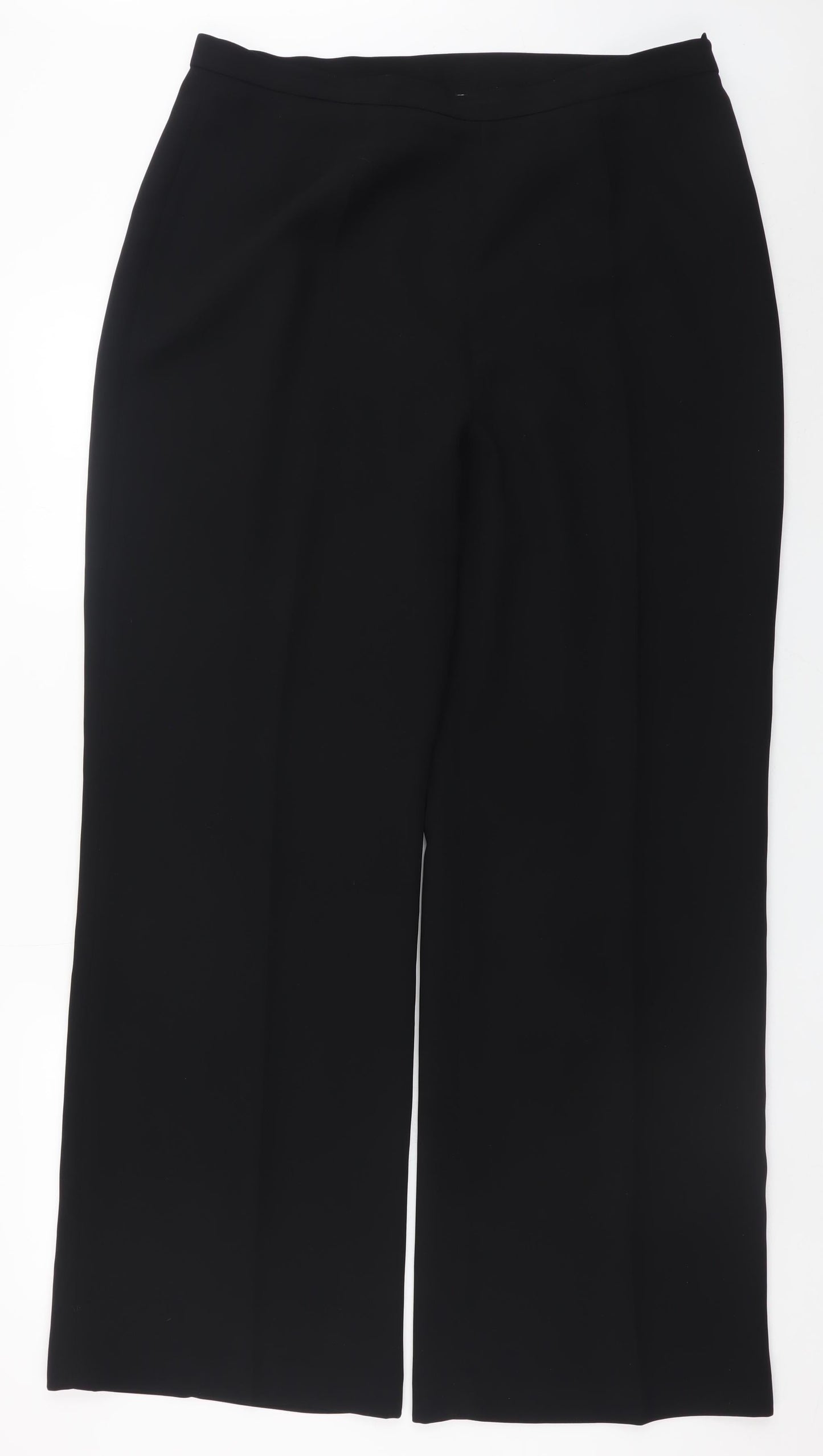 Le Suit Women’s Black Dress Pants Size 14 Wide-Leg Polyester Trousers