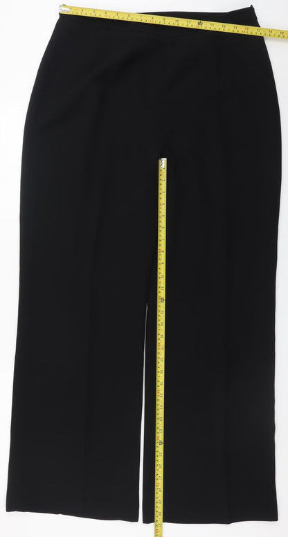 Le Suit Women’s Black Dress Pants Size 14 Wide-Leg Polyester Trousers