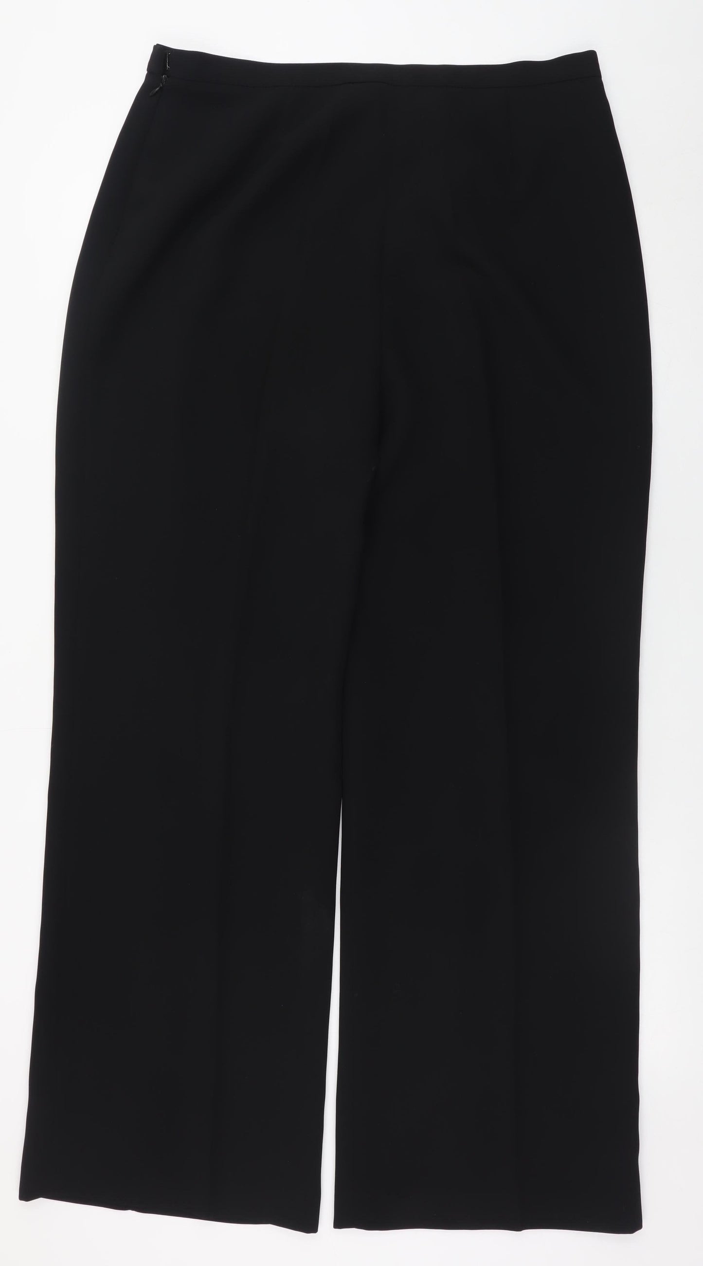 Le Suit Women’s Black Dress Pants Size 14 Wide-Leg Polyester Trousers