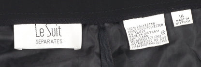 Le Suit Women’s Black Dress Pants Size 14 Wide-Leg Polyester Trousers
