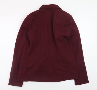 Miss Selfridge Womens Red Blazer UK 10 Slim Fit Lined Jacket