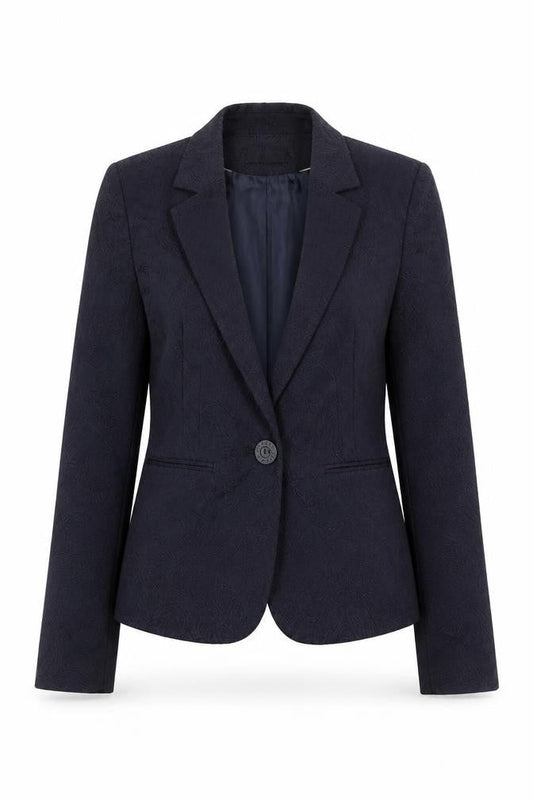 Front view of Betty Jackson Black Women's Black, size 8, Blazer Jacket