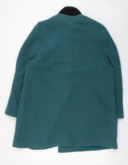 Basler Women's Green Wool Mid-Length Overcoat Size 16