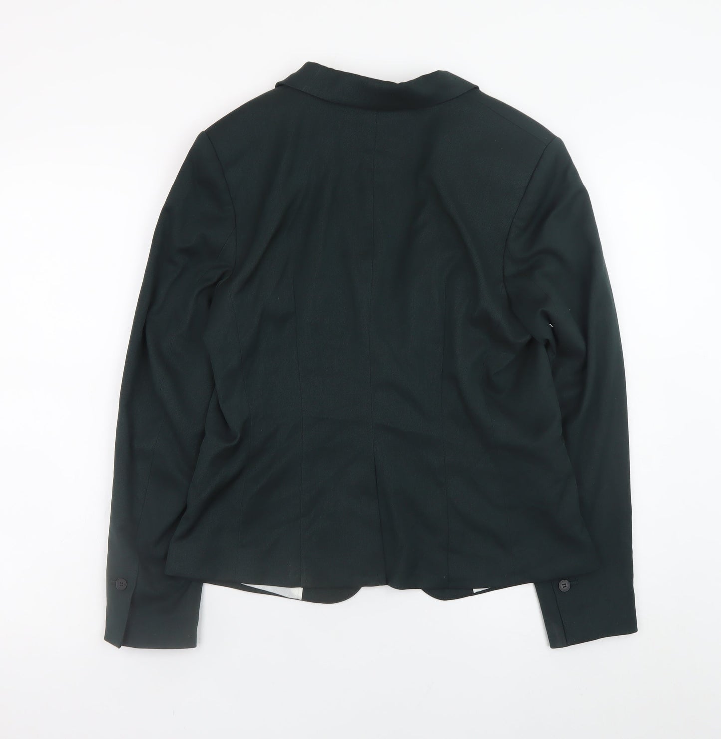 H&M Women Black Blazer UK 14 Classic Single-Breasted Jacket