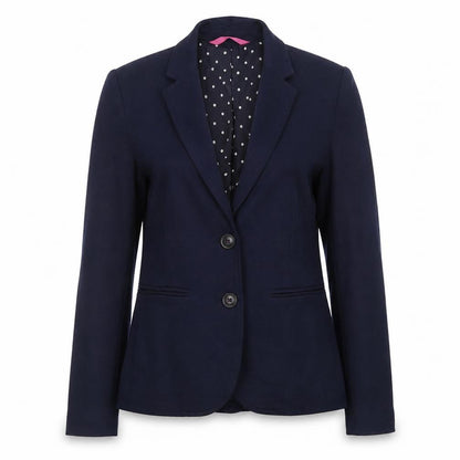 Joules Womens Navy Blue Blazer Size 8 Regular Lined Jacket