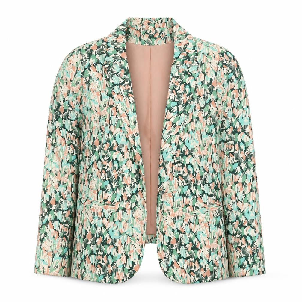 H&M Women's Multicoloured Blazer Size 8 Lightweight Lined Jacket