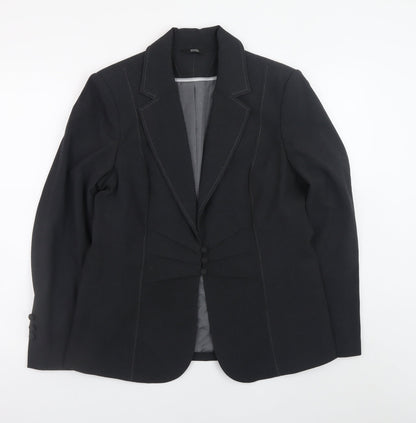 Marks and Spencer Women Black Size 16 Blazer Jacket Workwear