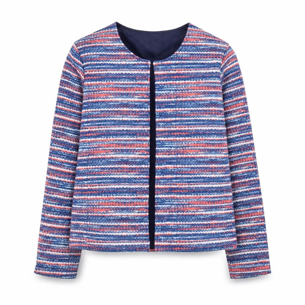 Anne de Lancay Womens Multicoloured Striped Short Jacket M