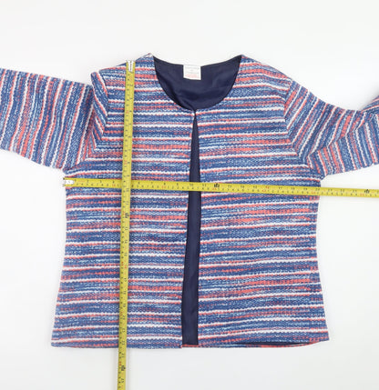 Anne de Lancay Womens Multicoloured Striped Short Jacket M