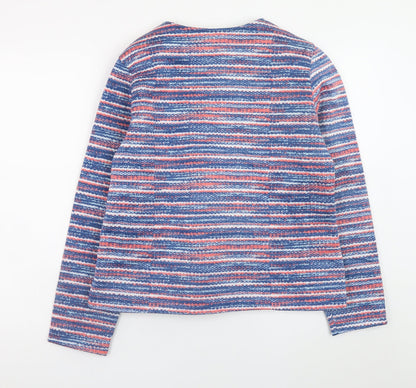 Anne de Lancay Womens Multicoloured Striped Short Jacket M
