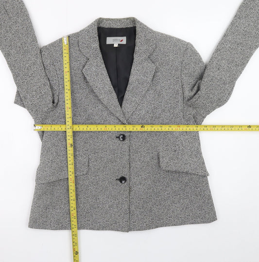 Marks and Spencer Women’s Grey Check Blazer Jacket Size 14