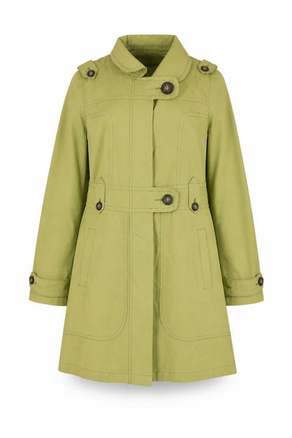 Womens UK Size 10 NEXT Green Trench Coat