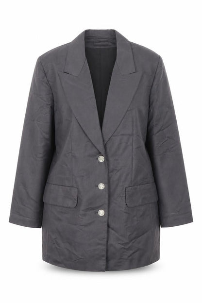 Tally Weijl Women’s Grey Long Blazer Jacket Size 14