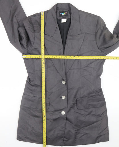 Tally Weijl Women’s Grey Long Blazer Jacket Size 14
