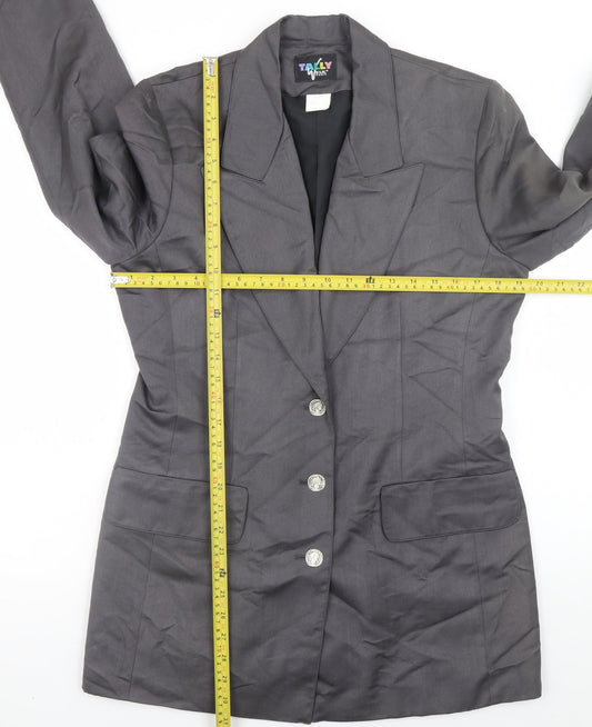 Tally Weijl Women’s Grey Long Blazer Jacket Size 14