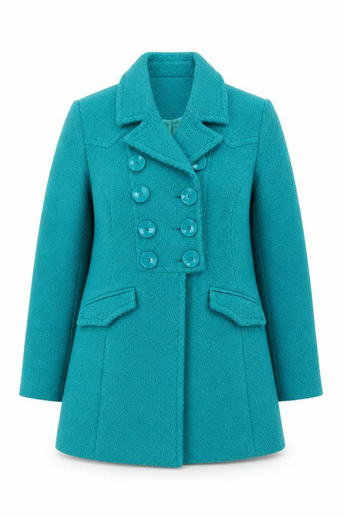 Womens UK Size 16 Red Herring Blue Pea Coat