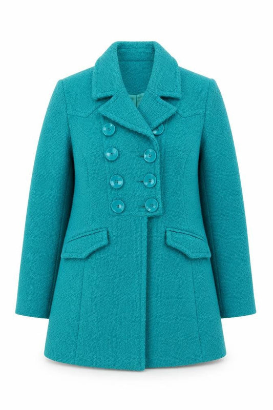Womens UK Size 16 Red Herring Blue Pea Coat