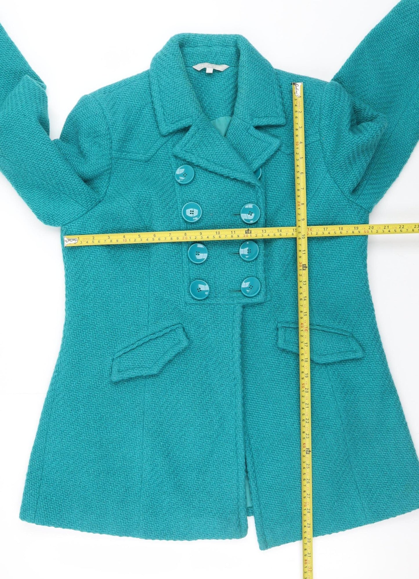 Womens UK Size 16 Red Herring Blue Pea Coat