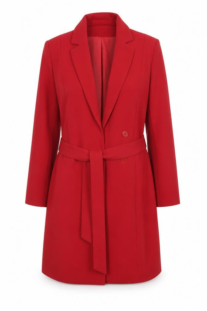 Womens UK Size 6 H&M Red Trench Coat