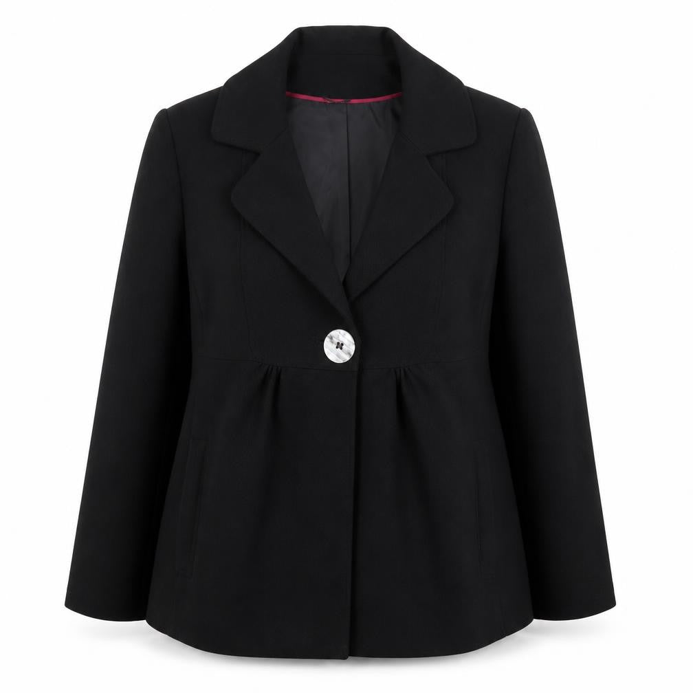 E-vie Women’s Black Blazer UK 16 Short Single Button Jacket