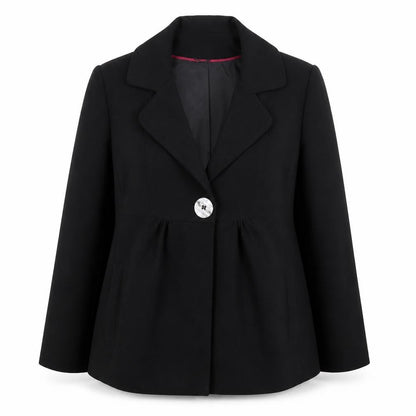 E-vie Women’s Black Blazer UK 16 Short Single Button Jacket