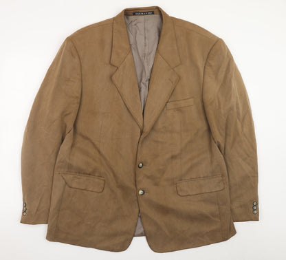Oakman Men's Brown Classic Blazer Jacket Size 46