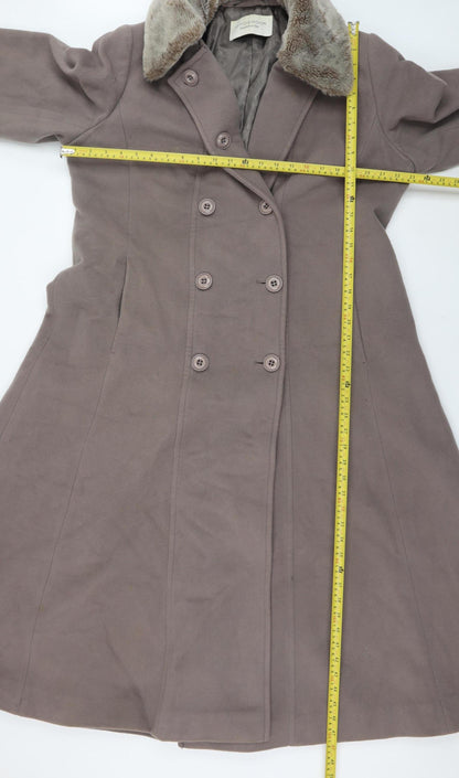 Windsmoor Women’s Brown Wool Cashmere Long Overcoat Size 18