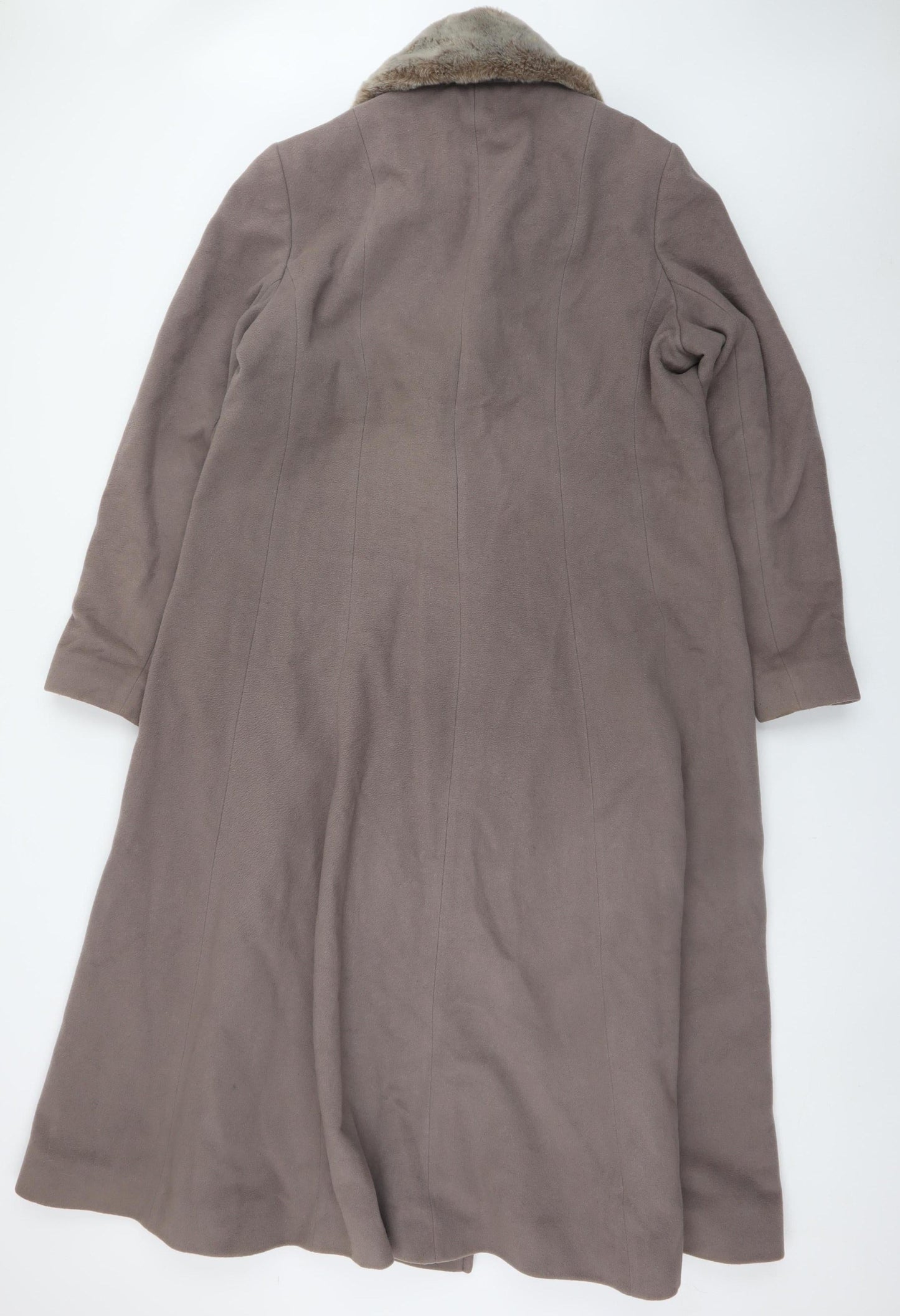 Windsmoor Women’s Brown Wool Cashmere Long Overcoat Size 18