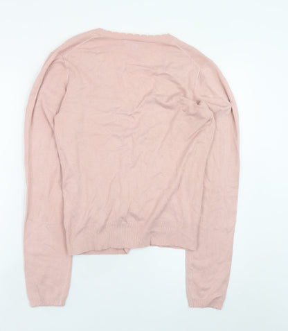 Womens UK Size M Crew Clothing Company Pink Wrap Jumper