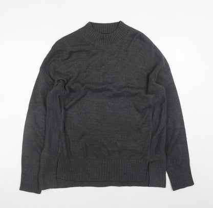 NEXT Women’s Grey Acrylic Mock Neck Long Sleeve Jumper Size 14