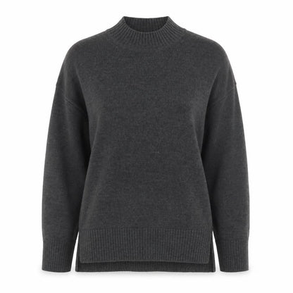 NEXT Women’s Grey Acrylic Mock Neck Long Sleeve Jumper Size 14