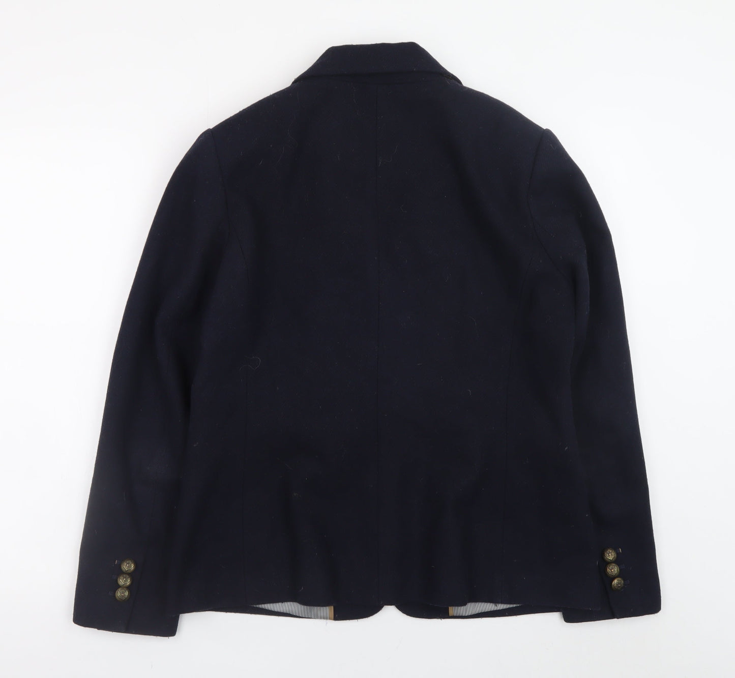 Marks and Spencer Womens Blue Wool Blend Blazer Jacket UK 14