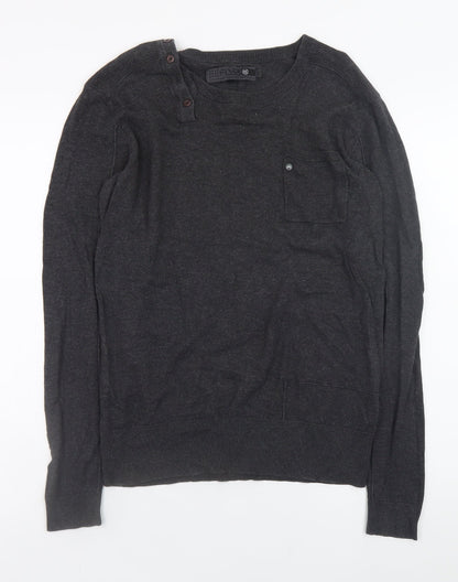 Mens UK Size M FLY53 Black Pullover Jumper