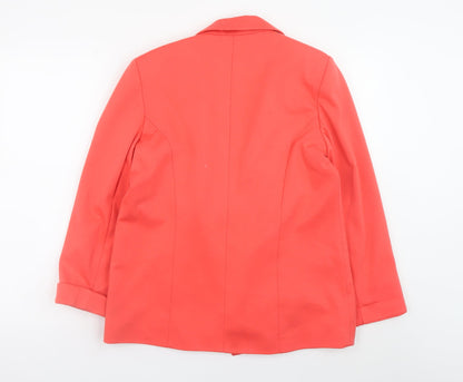 Wallis Women's Coral Blazer Jacket Size 14 Classic Polyester Blend