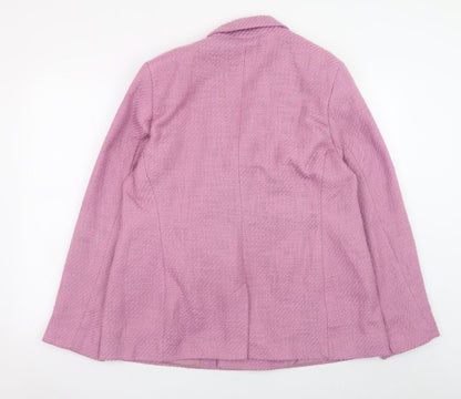 Tu Women’s Pink Double Breasted Blazer Jacket Size 18 Polyester