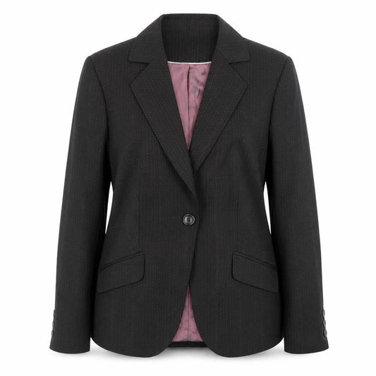 Next Womens Black Wool Blend Pinstripe Blazer Size 12