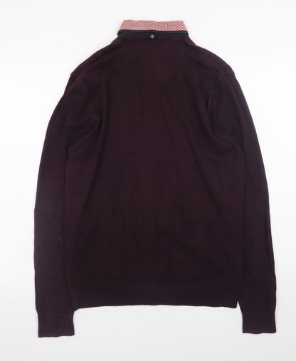 Mens UK Size M NEXT Brown Pullover Jumper
