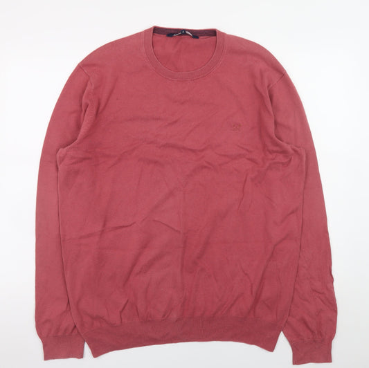 Mens UK Size XL Crew Clothing Company Red Pullover Jumper