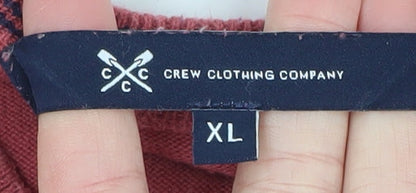 Mens UK Size XL Crew Clothing Company Red Pullover Jumper