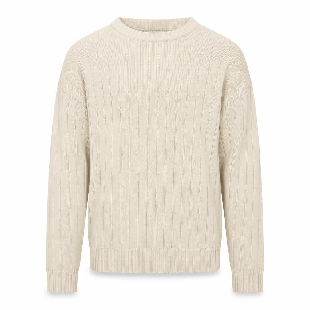 Mens UK Size L Cottonloom Beige Pullover Jumper